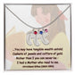 Baby Footprint Necklace with excerpt from The Reading Mother by Strickland Gillian