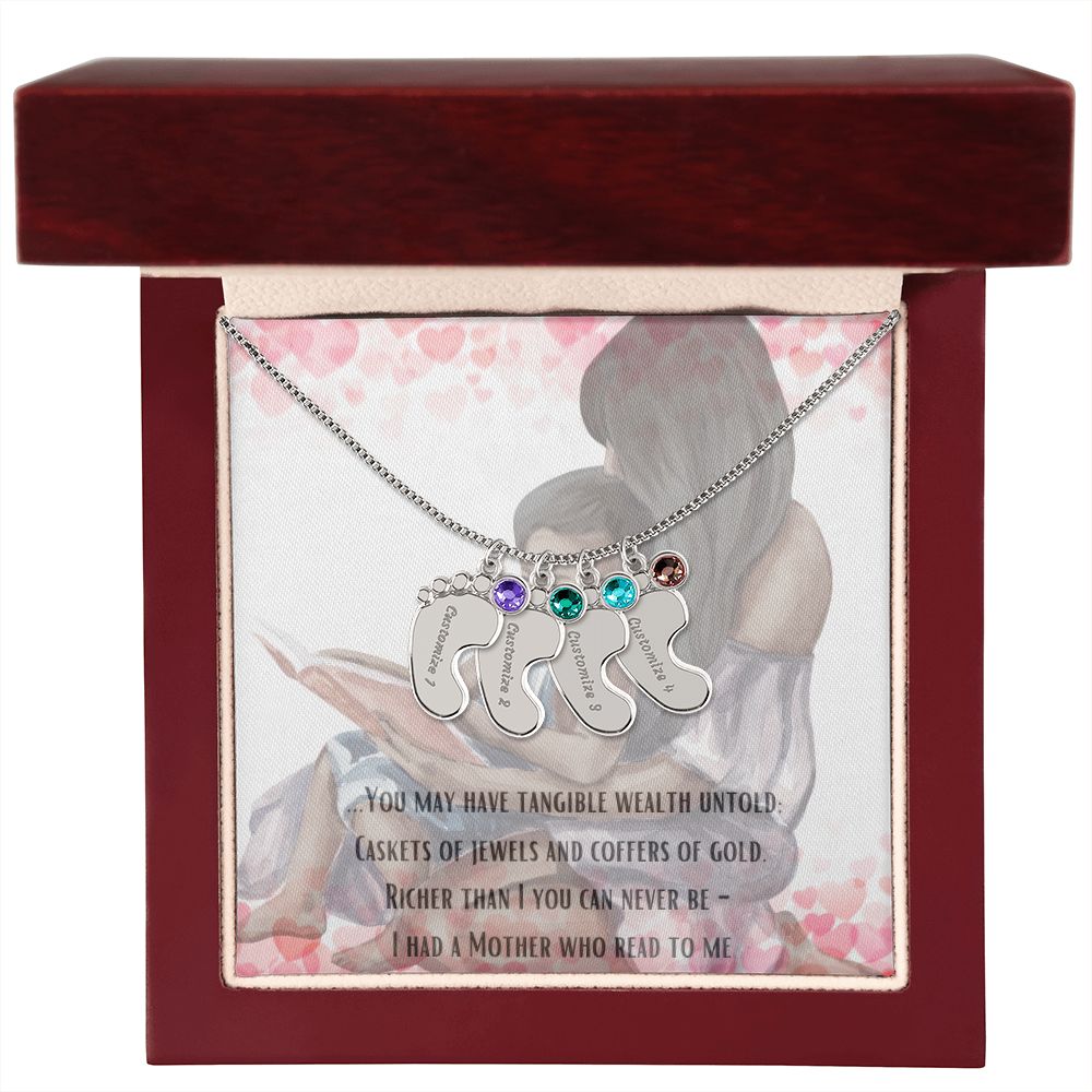 Birthstone Baby Feet with excerpt from The Reading Mother