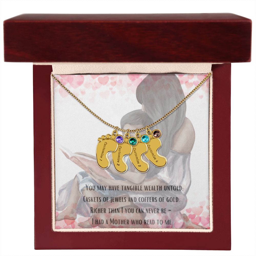 Birthstone Baby Feet with excerpt from The Reading Mother