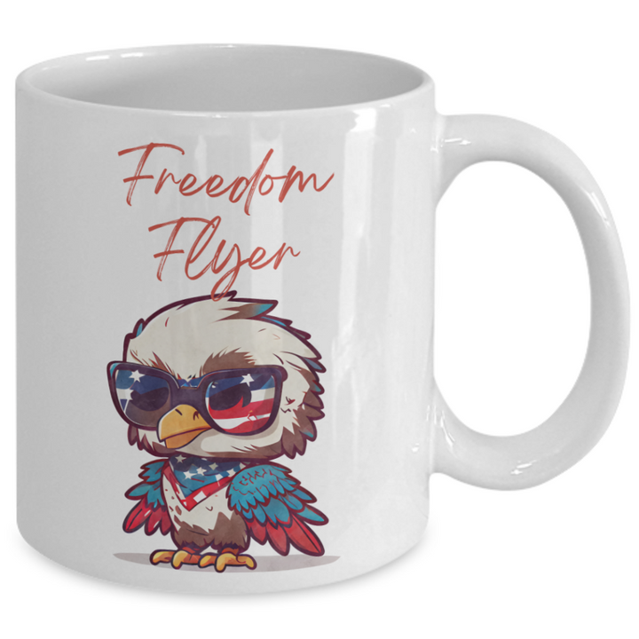 Freedom Flyer, White Coffee Mug